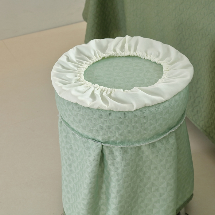 91家纺网 家纺一手货源 找家纺 琪宝阁 2025新款美容床罩四件套美容院专用套件-小风车系列 小风车-绿色