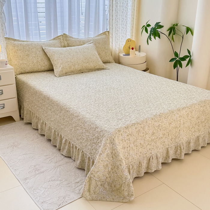 91家纺网 家纺一手货源 找家纺 （总）梦可莱家居 2025夏季新款木棉夏被镂空花边床盖四件套