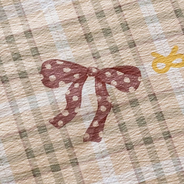 91家纺网 家纺一手货源 找家纺 梦可莱家居 2025夏季新款木棉夏被镂空花边床盖四件套 格子蝴蝶