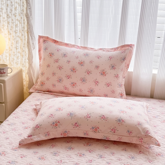 91家纺网 家纺一手货源 找家纺 梦可莱家居 2025夏季新款木棉夏被镂空花边床盖四件套 花语