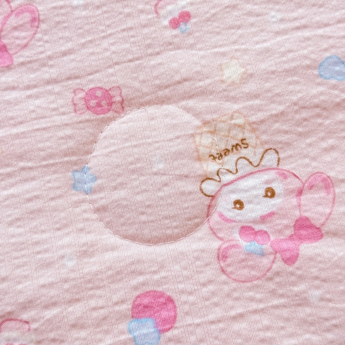 91家纺网 家纺一手货源 找家纺 梦可莱家居 2025夏季新款木棉夏被镂空花边床盖四件套 可爱猫