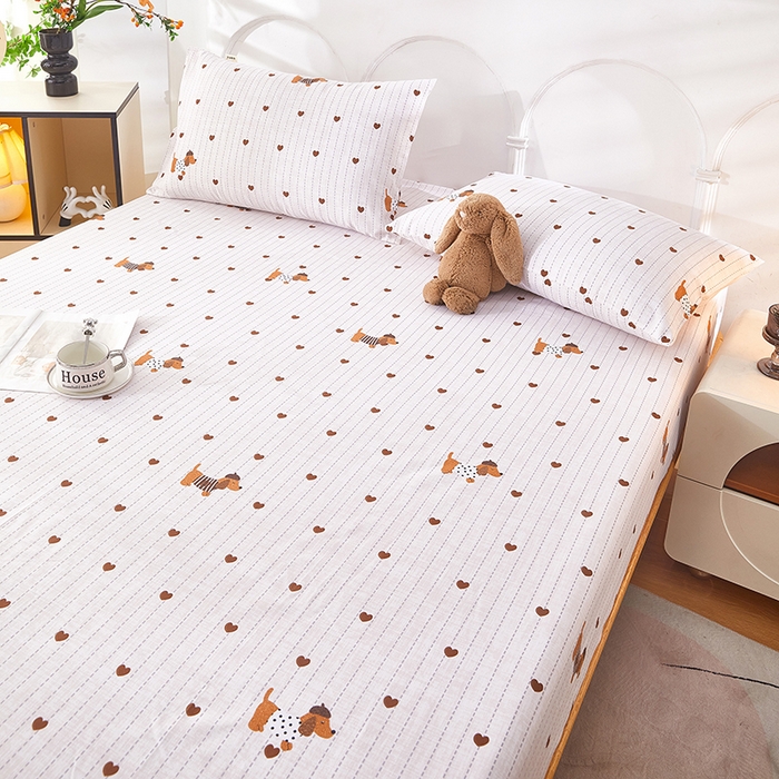 91家纺网 家纺一手货源 找家纺 蕾诺家纺 2025新款老粗布加厚全包防滑防尘罩床罩床笠 巴吉度