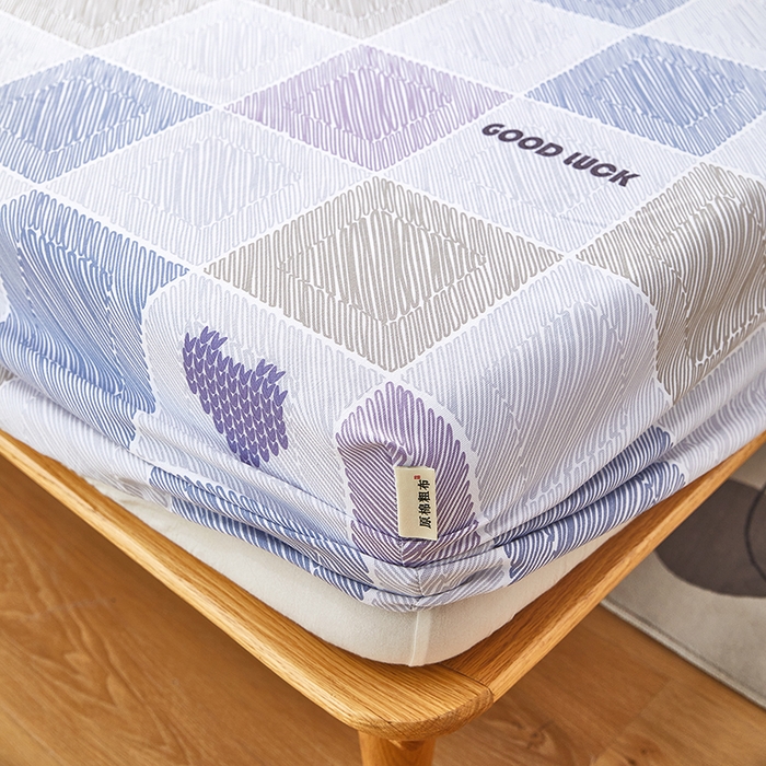 91家纺网 家纺一手货源 找家纺 蕾诺家纺 2025新款老粗布加厚全包防滑防尘罩床罩床笠 格滤