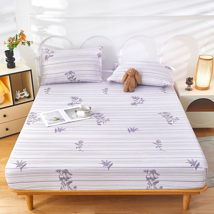 91家纺网 家纺一手货源 找家纺 蕾诺家纺 2025新款老粗布加厚全包防滑防尘罩床罩床笠 澜庭