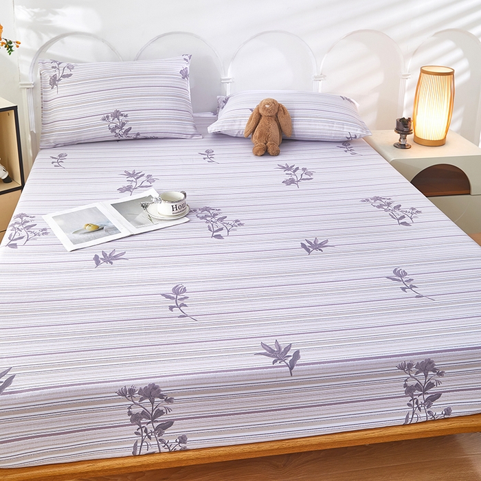 91家纺网 家纺一手货源 找家纺 蕾诺家纺 2025新款老粗布加厚全包防滑防尘罩床罩床笠 澜庭