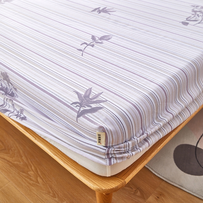 91家纺网 家纺一手货源 找家纺 蕾诺家纺 2025新款老粗布加厚全包防滑防尘罩床罩床笠 澜庭