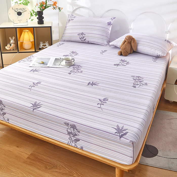 91家纺网 家纺一手货源 找家纺 蕾诺家纺 2025新款老粗布加厚全包防滑防尘罩床罩床笠 澜庭