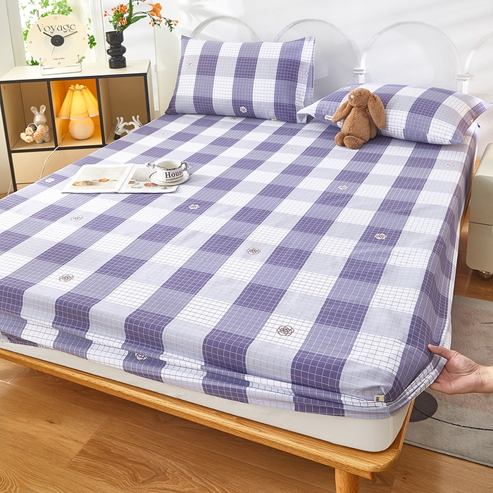 蕾诺家纺 2025新款老粗布加厚全包防滑防尘罩床罩床笠 露雅