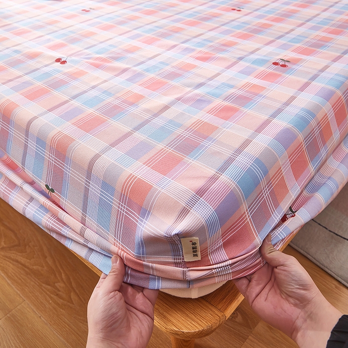 91家纺网 家纺一手货源 找家纺 蕾诺家纺 2025新款老粗布加厚全包防滑防尘罩床罩床笠 霓裳