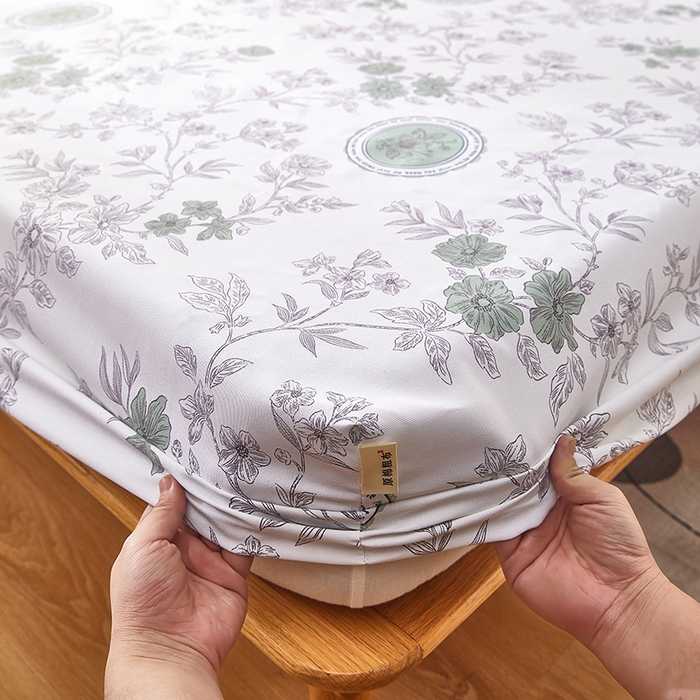 91家纺网 家纺一手货源 找家纺 蕾诺家纺 2025新款老粗布加厚全包防滑防尘罩床罩床笠 蔷绯