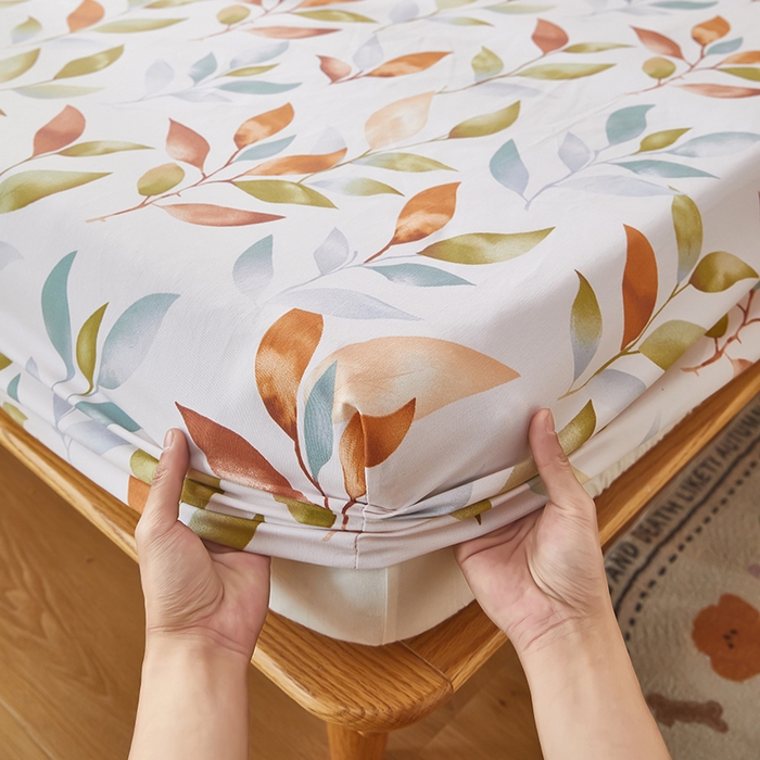 91家纺网 家纺一手货源 找家纺 蕾诺家纺 2025新款老粗布加厚全包防滑防尘罩床罩床笠 秋禄