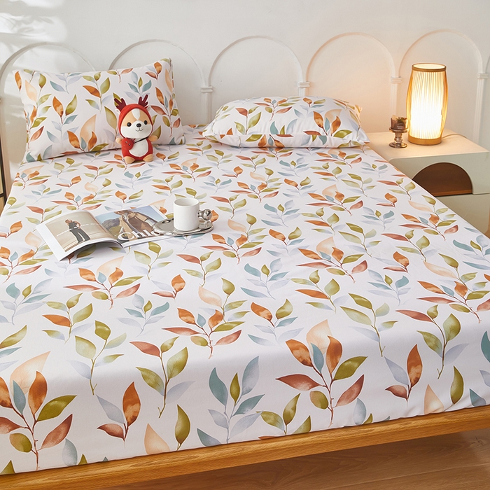 91家纺网 家纺一手货源 找家纺 蕾诺家纺 2025新款老粗布加厚全包防滑防尘罩床罩床笠 秋禄