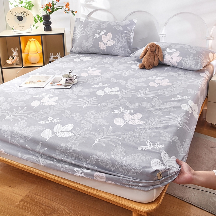 蕾诺家纺 2025新款老粗布加厚全包防滑防尘罩床罩床笠 语露