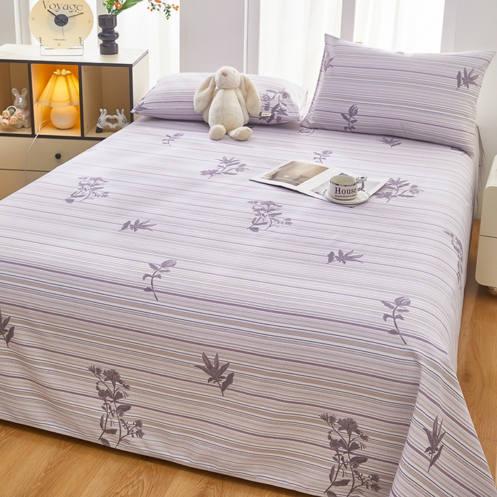 91家纺网 家纺一手货源 找家纺 蕾诺家纺 2025新款老粗布加厚全包防滑床单可组合三件套 澜庭