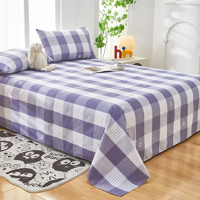 91家纺网 家纺一手货源 找家纺 蕾诺家纺 2025新款老粗布加厚全包防滑床单可组合三件套 露雅