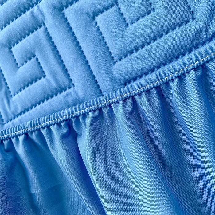 91家纺网 家纺一手货源 找家纺 花言狐语 2025新款A类防水床笠隔尿透气席梦思保护套可定制水洗 富贵格蓝