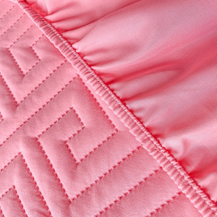 91家纺网 家纺一手货源 找家纺 花言狐语 2025新款A类防水床笠隔尿透气席梦思保护套可定制水洗 富贵格粉