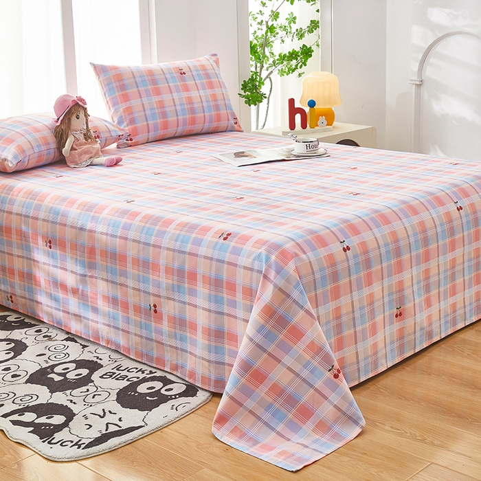 91家纺网 家纺一手货源 找家纺 蕾诺家纺 2025新款老粗布加厚全包防滑床单可组合三件套 霓裳