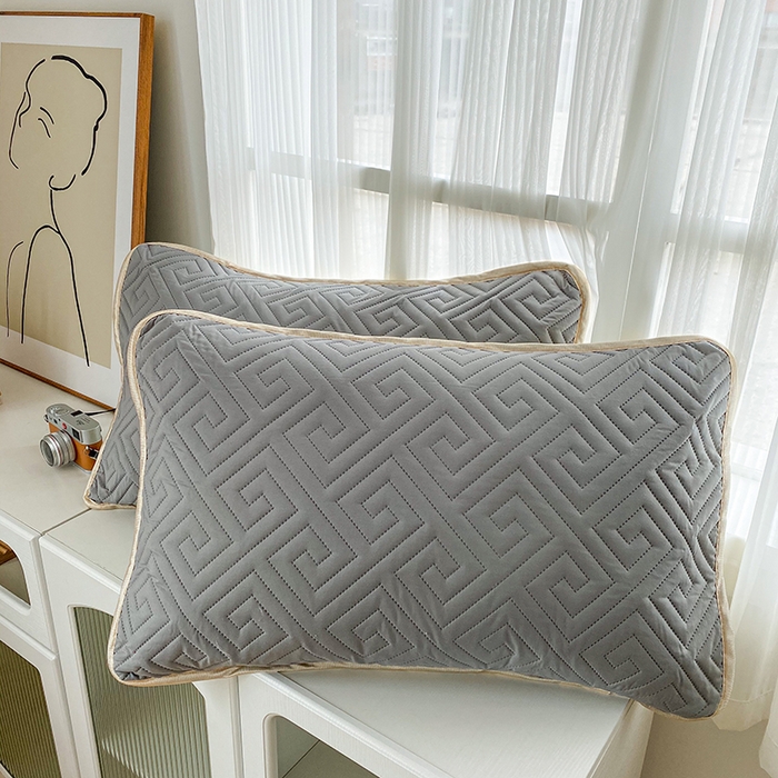 91家纺网 家纺一手货源 找家纺 花言狐语 2025新款A类防水床笠隔尿透气席梦思保护套可定制水洗 富贵格-灰