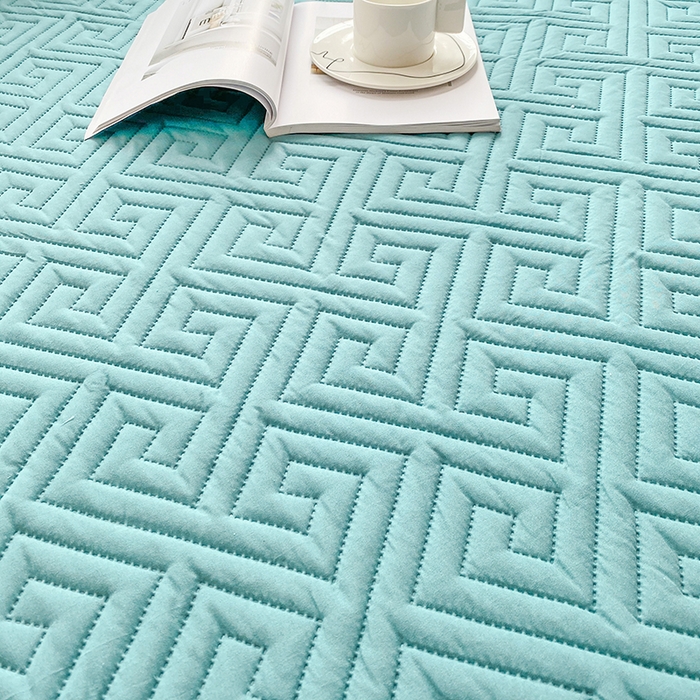 91家纺网 家纺一手货源 找家纺 花言狐语 2025新款A类防水床笠隔尿透气席梦思保护套可定制水洗 富贵格绿色