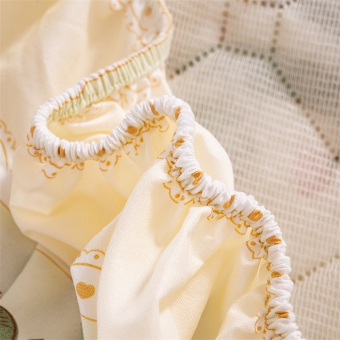 91家纺网 家纺一手货源 找家纺 花言狐语 2025新款A类防水床笠隔尿透气席梦思保护套可定制水洗 花丛兔