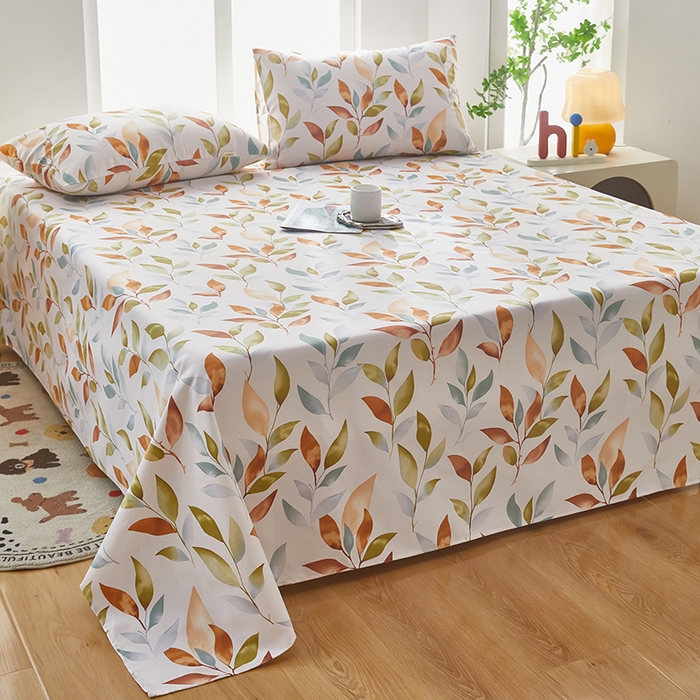 蕾诺家纺 2025新款老粗布加厚全包防滑床单可组合三件套 秋禄