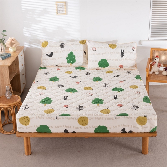 花言狐语 2025新款A类防水床笠隔尿透气席梦思保护套可定制水洗 夏日时光