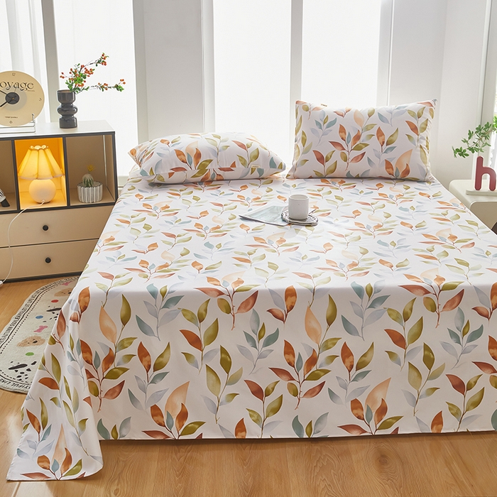 91家纺网 家纺一手货源 找家纺 蕾诺家纺 2025新款老粗布加厚全包防滑床单可组合三件套 秋禄