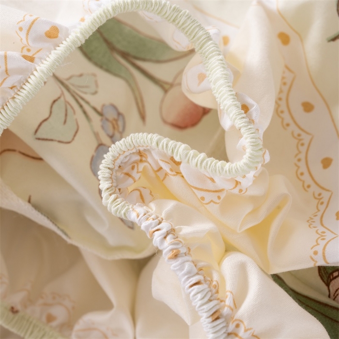 91家纺网 家纺一手货源 找家纺 花言狐语 2025新款A类防水床笠隔尿透气席梦思保护套可定制水洗 夏日时光