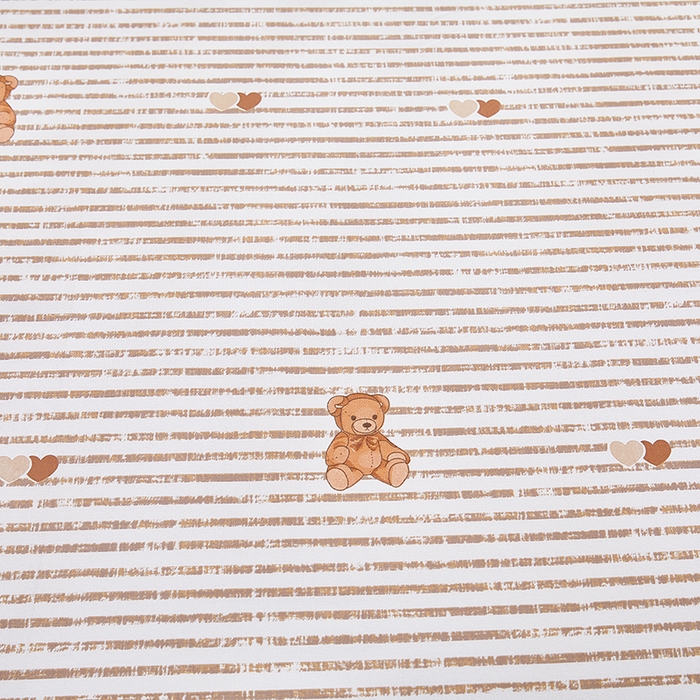 91家纺网 家纺一手货源 找家纺 蕾诺家纺 2025新款老粗布加厚全包防滑床单可组合三件套 条纹熊