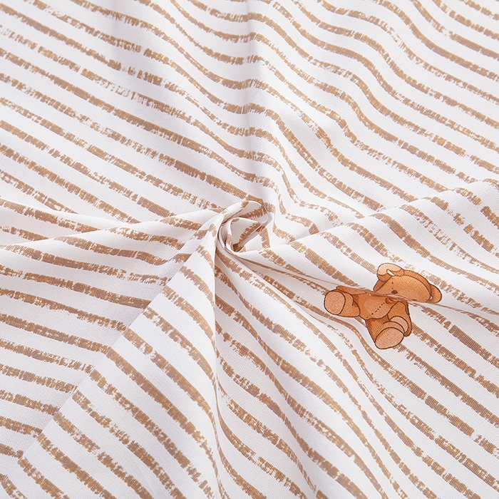 91家纺网 家纺一手货源 找家纺 蕾诺家纺 2025新款老粗布加厚全包防滑床单可组合三件套 条纹熊