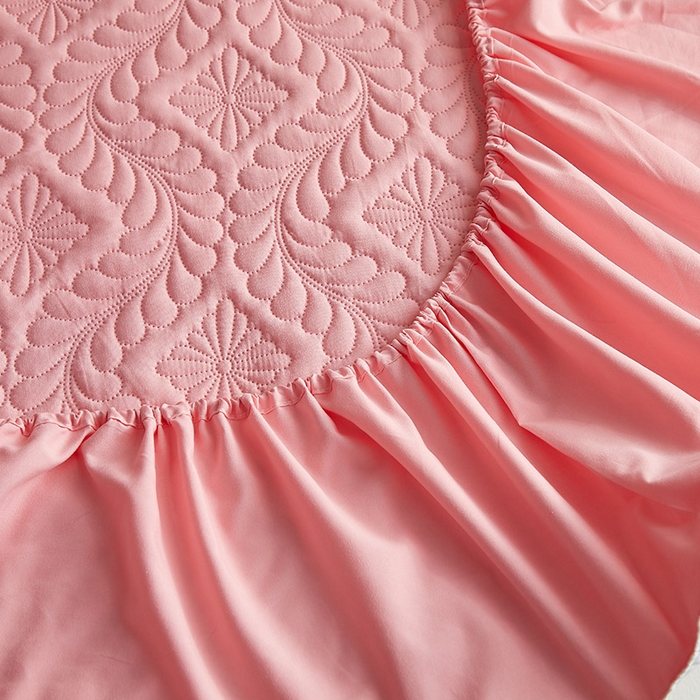 91家纺网 家纺一手货源 找家纺 花言狐语 2025新款A类防水床笠隔尿透气席梦思保护套可定制水洗 富贵花-玉色