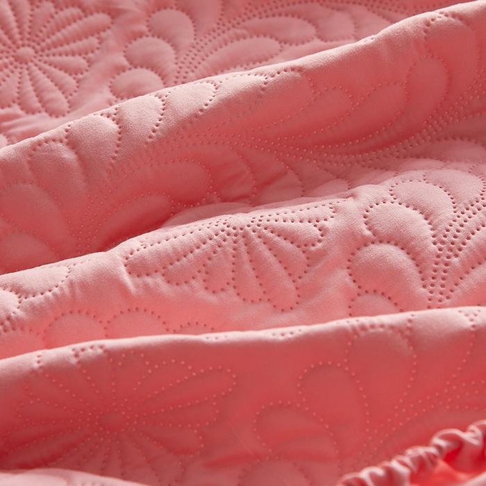 91家纺网 家纺一手货源 找家纺 花言狐语 2025新款A类防水床笠隔尿透气席梦思保护套可定制水洗 富贵花-玉色