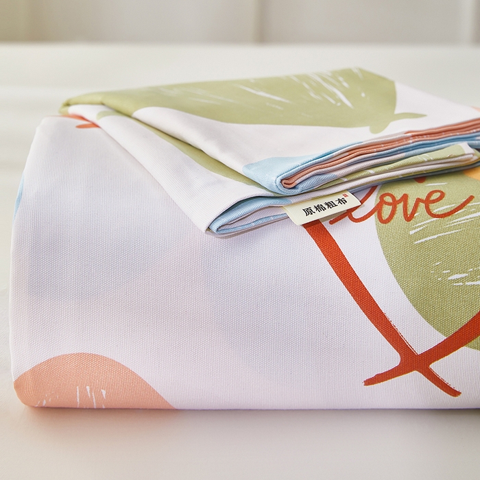 91家纺网 家纺一手货源 找家纺 蕾诺家纺 2025新款老粗布加厚全包防滑床单可组合三件套 心怡