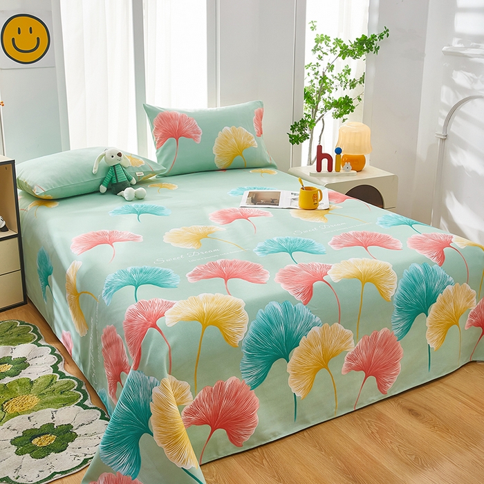 蕾诺家纺 2025新款老粗布加厚全包防滑床单可组合三件套 杏然