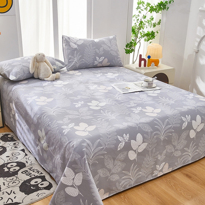 蕾诺家纺 2025新款老粗布加厚全包防滑床单可组合三件套 语露