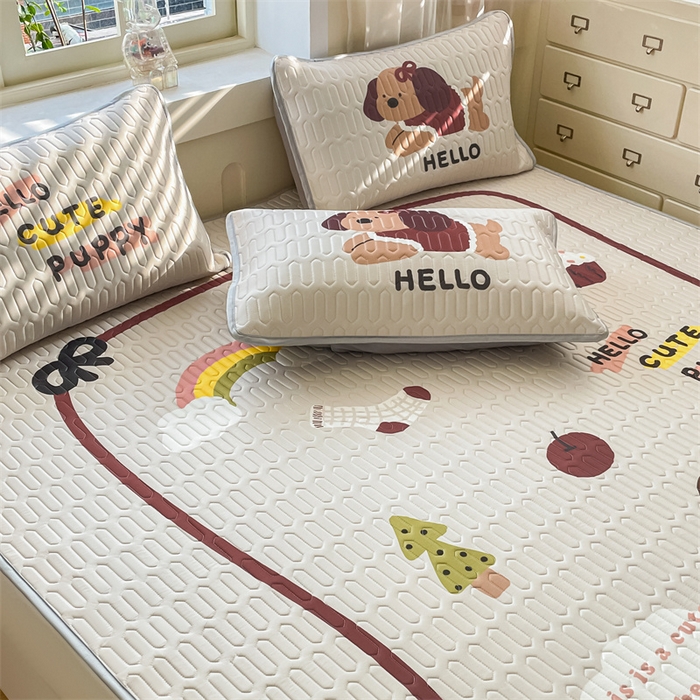 91家纺网 家纺一手货源 找家纺 （总）布卢姆床垫 2025新款卡通A类大版数码凉感丝乳胶凉席