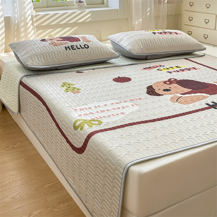 91家纺网 家纺一手货源 找家纺 （总）布卢姆床垫 2025新款卡通A类大版数码凉感丝乳胶凉席