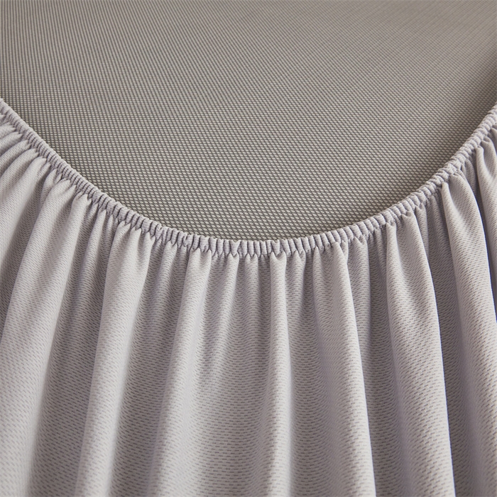 91家纺网 家纺一手货源 找家纺 布卢姆床垫 2025新款A类PE凉感华夫格刺绣凉豆豆席床笠款 豆豆床笠-梵星蓝