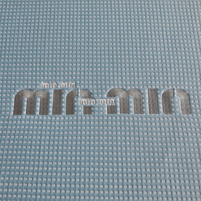 91家纺网 家纺一手货源 找家纺 布卢姆床垫 2025新款A类PE凉感华夫格刺绣凉豆豆席床笠款 豆豆床笠-梵星蓝