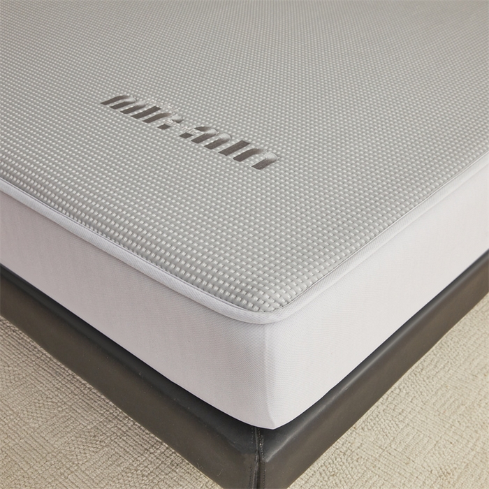 91家纺网 家纺一手货源 找家纺 布卢姆床垫 2025新款A类PE凉感华夫格刺绣凉豆豆席床笠款 豆豆床笠-深灰