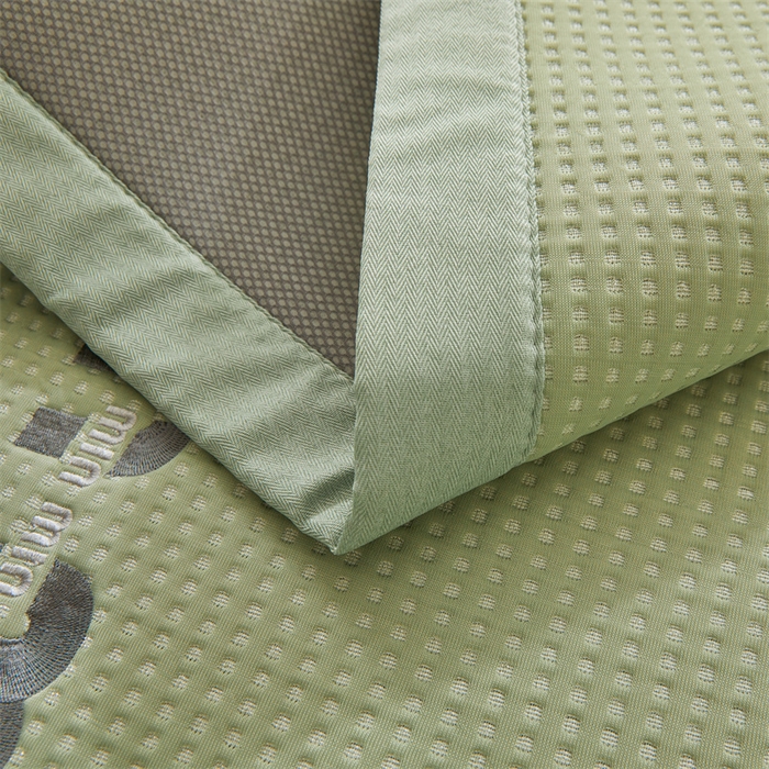 91家纺网 家纺一手货源 找家纺 布卢姆床垫 2025新款A类乙纶PE刺绣凉豆豆席豆豆床席凉席 豆豆床席-果绿