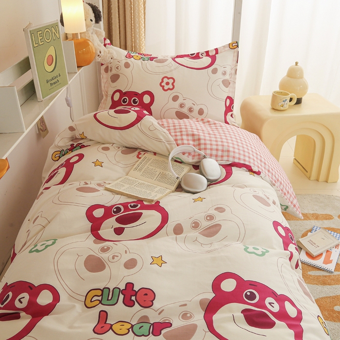 91家纺网 家纺一手货源 找家纺 （总）棉造家居 2025新款全棉学生宿舍三件套纯棉印花六件套