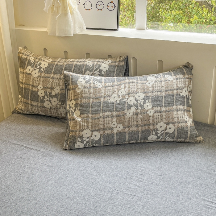 91家纺网 家纺一手货源 找家纺 菡宝 2025新款A类纯棉全棉双层纱提花四件套 支持定做定制尺寸 埃利瑟-丈青