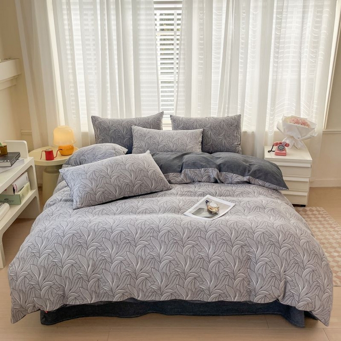 91家纺网 家纺一手货源 找家纺 菡宝 2025新款A类纯棉被罩全棉双层纱提花单被套 支持定做定制尺寸 摩登