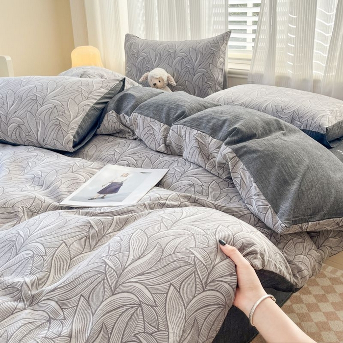 91家纺网 家纺一手货源 找家纺 菡宝 2025新款A类纯棉被罩全棉双层纱提花单被套 支持定做定制尺寸 摩登