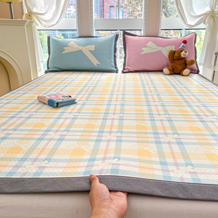 91家纺网 家纺一手货源 找家纺 （总）Sweet dreams甜梦 2025新款数码印花凉感豆豆软席凉席席子系列-小版