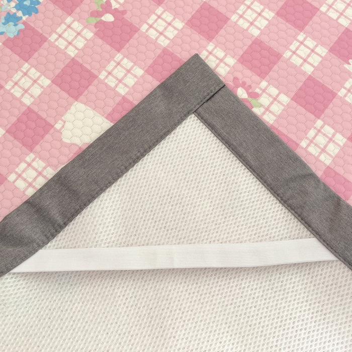 91家纺网 家纺一手货源 找家纺 Sweet dreams甜梦 2025新款数码印花凉感豆豆软席凉席席子系列-小版 格子蝴蝶结