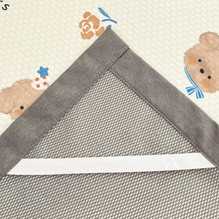 91家纺网 家纺一手货源 找家纺 Sweet dreams甜梦 2025新款数码印花凉感豆豆软席凉席席子系列-小版 蝴蝶结狗狗