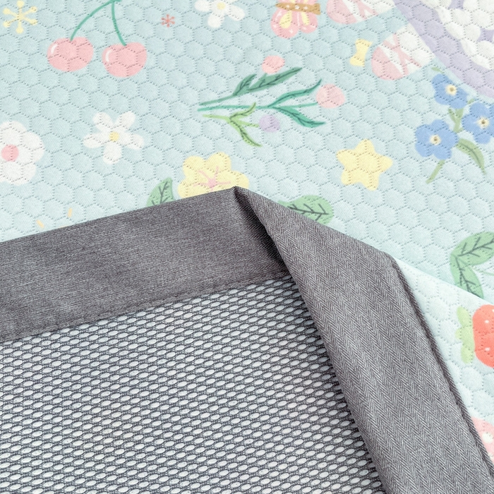 91家纺网 家纺一手货源 找家纺 Sweet dreams甜梦 2025新款数码印花凉感豆豆软席凉席席子系列-小版 花花小兔